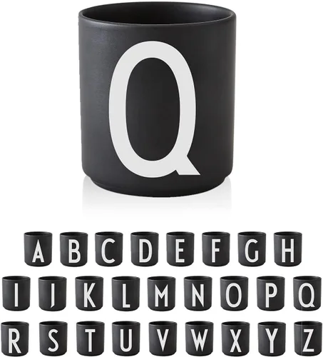 Miniatura 12 de Design Letters Taza de café con inicial A-Z Taza de café de Navidad con monograma para hombres, mujeres, tazas de porcelana de 11 onzas, taza