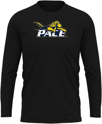 Miniatura 101 de Camisa deportiva de manga larga oficial de la NCAA Collegiate para hombre, colección negra con logotipo primario