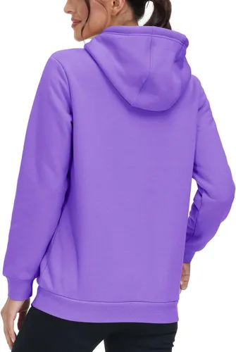 Miniatura 103 de MAGCOMSEN Sudaderas con capucha para mujer, con forro de sherpa, de vellón, para invierno, cálido, pesado, de algodón, con bolsillo