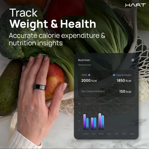 Miniatura 5 de HART X2 Smart Ring Rastreador de fitness unisex Seguimiento de sueño, recuperación, estrés, entrenamiento, calorías y seguimiento de recursos