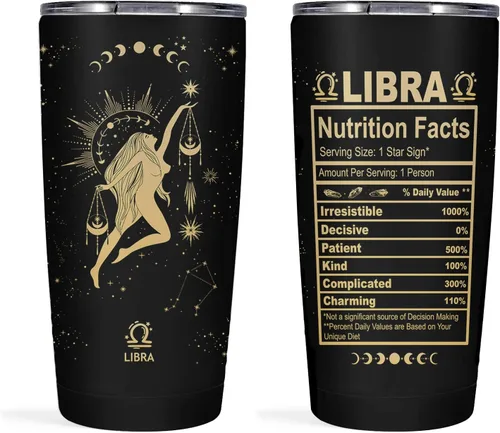 Miniatura 8 de Witchy Gothic Gifts' Zodiac Astrology Cup - Tumbler de Constelación Aislado de Acero Inoxidable de 20 OZ para Mujeres Cáncer