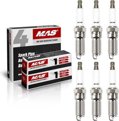 MAS Juego de 6 bujías de iridio 6509 Compatibles con Cadillac CTS SRX Chevy Impala Colorado GMC Acadia Saturn Outlook 3.0L 3.6L V6 Reemplazo para