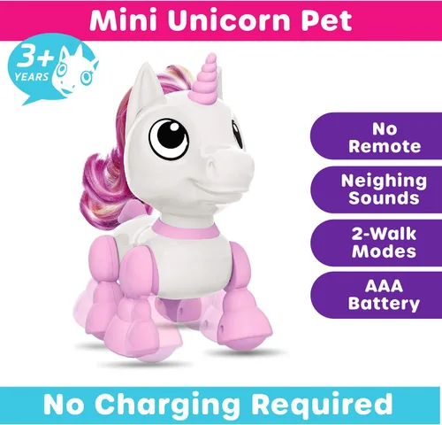 Miniatura 5 de Power Your Fun Robo Pets - Juego de 2 juguetes de unicornio, regalos de unicornios para niñas y niños (1) robot de unicornio con gestos interactivos