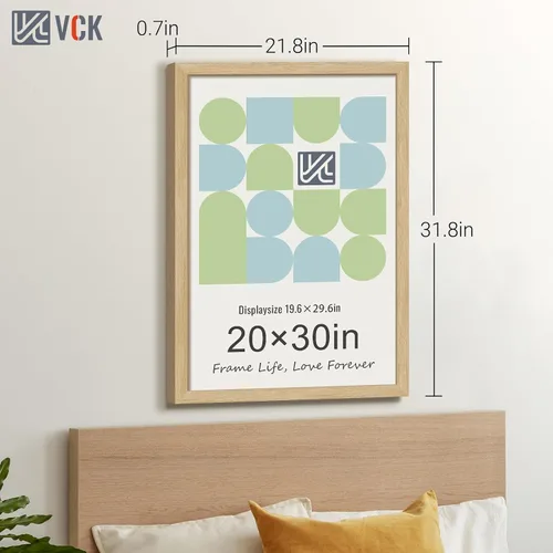 Miniatura 61 de VCK Marcos para póster de madera maciza de 22.375 x 34 pulgadas, marco de fotos A1 negro con montaje en pared, paquete de 3