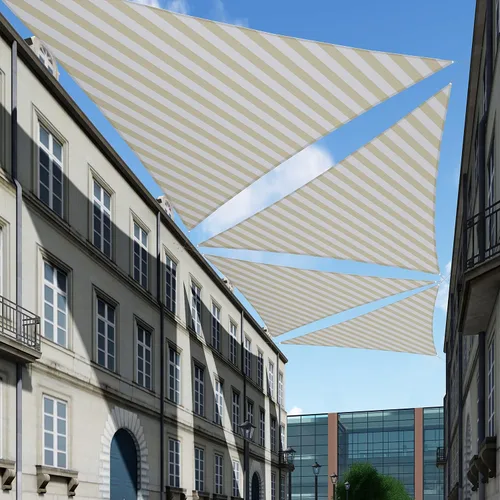 Miniatura 17 de TANG Toldo parasol triangular derecho de 8 x 8 x 11 pies, para patio, con bloqueo UV, tela permeable para pérgola, patio trasero, porche, terraza