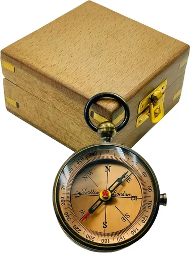 Miniatura 2 de Regalos de brújula grabada con poema con caja de madera, regalo inspirador para hombres, mujeres, niños y niñas, ideas de regalo para graduación
