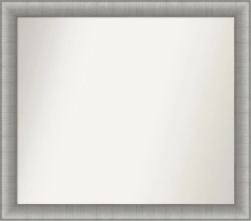 Miniatura 522 de Amanti Art Espejo de baño plateado para sobre fregadero, 28 x 47 pulgadas, espejo rectangular de plata imperial, marco de madera tradicional de gran