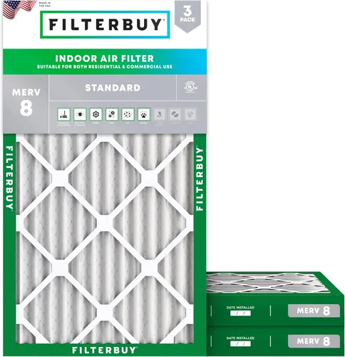 Miniatura 13 de Filterbuy - Filtro de aire MERV 8 de 21x22x1 de defensa esencial contra el polvo y las alergias (paquete de 3), filtros plisados electrostáticos