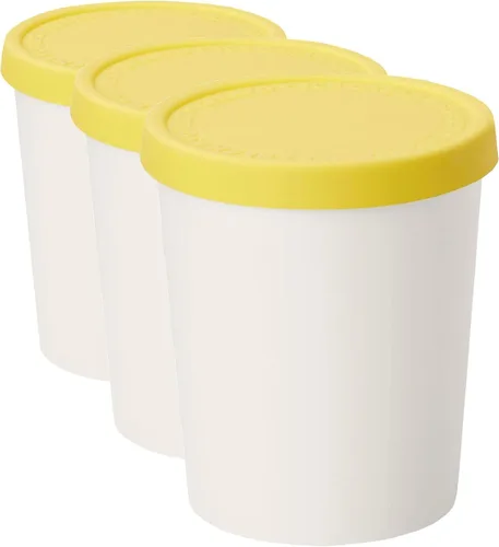 Miniatura 9 de Tovolo Sweet Treat - Recipiente reutilizable para helado casero, color rosa, recipientes apilables de almacenamiento de 1 cuarto de galón con tapas
