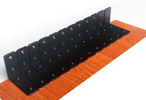 Miniatura 13 de Paquete de 12 soportes de estante en L de 8 pulgadas de largo x 6 pulgadas de alto x 1.5 pulgadas de ancho, 5 mm de grosor, soporte de estante en L