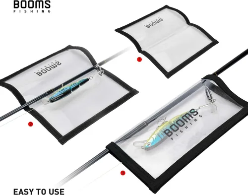 Miniatura 4 de Booms Fishing LW1 Envolturas para Señuelos de Pesca, Cubiertas de Gancho de Señuelo de PVC Transparente Duraderas, Ve los Señuelos Fácilmente