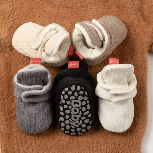 Miniatura 2 de Meckior - Calzado de invierno de polar cálido para recién nacidos, pantuflas para los que empiezan a caminar, para niños y niñas