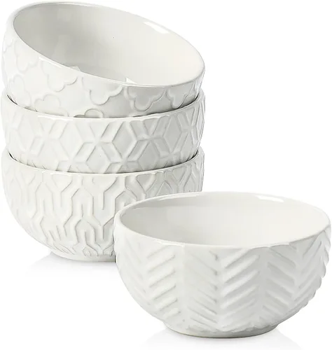 Miniatura 15 de Sureasy Cuencos Pequeños 4 OZ, Cuencos para Salsas de 3.5 Pulgadas, Mini Cuenco de Cerámica en Relieve para Acompañamientos, Salsas, Aperitivos