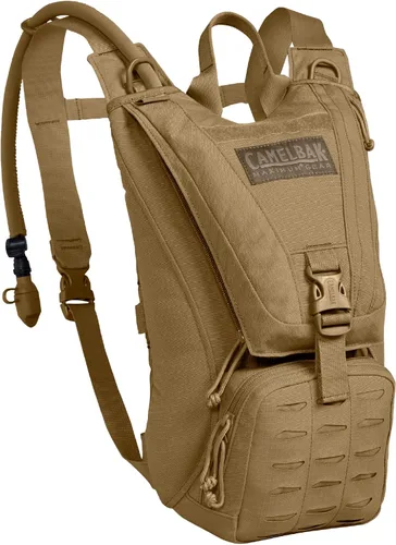 CamelBak Ambush - Mochila táctica de hidratación con bolsa de reservorio Mil Spec Crux de 100oz/3L - MOLLE, Coyote Coyote 2.0