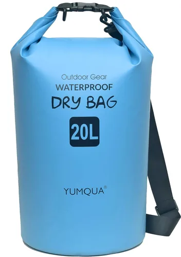Miniatura 21 de YUMQUA Bolsas secas impermeables 5L/10L/20L/30L/40L para mujeres y hombres, bolsa seca flotante enrollable bolsa de almacenamiento impermeable