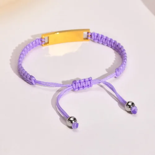 Miniatura 55 de Pulsera de barra para bebé: chapado en oro de 18 quilates, pulsera con placa de identificación personalizada para niños pequeños de mamá, nombre