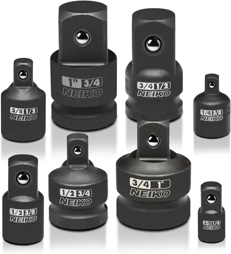 Miniatura 8 de Neiko 30249A - Juego de adaptadores y reductores de impacto, acero cromado, vanadio Juego de 5 piezas para conversiones de controladores de impacto