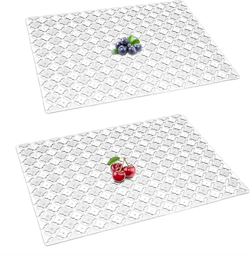 Miniatura 10 de Paquete de 2 alfombrillas para fregadero de cocina de acero inoxidable/cerámica, protectores ecológicos de PVC para la parte inferior del fregadero