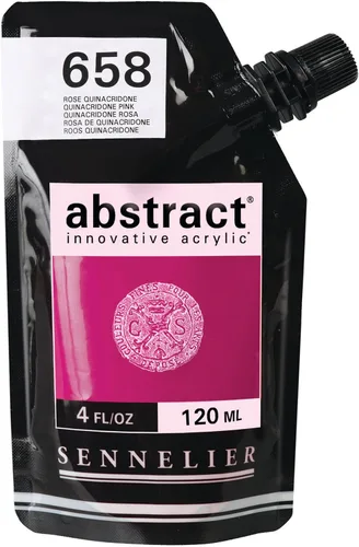 Miniatura 46 de SENNELIER Pintura acrílica abstracta innovadora para cuerpo pesado, bolsa de 16.9 fl oz, blanco titanio