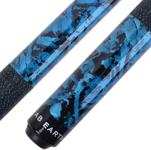 Taco de billar de 58 pulgadas, serie pintada a mano, 2 piezas, con envoltura de lino irlandés Azul