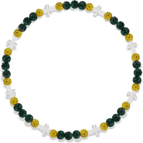 Miniatura 25 de Collar de béisbol con cuentas, cadena de cuerda deportiva ajustable con dije de cruz de béisbol, gran regalo de goteo de béisbol para jugadores