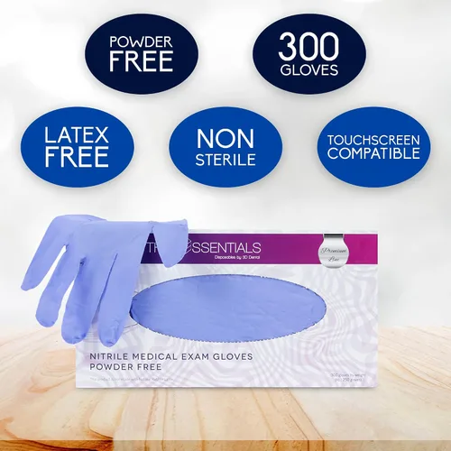 Miniatura 2 de The Essentials Disposable Nitrile Gloves, Powder Free, Single Use Non-Sterile Protective Gloves for Various Uses - 300 Count