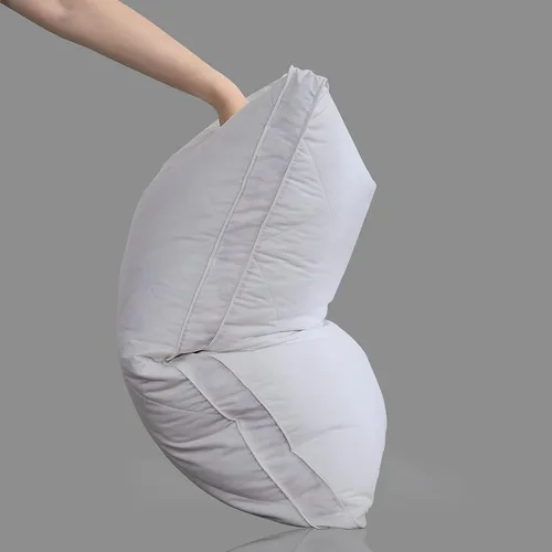 Miniatura 9 de Juego de 2 almohada de plumas de ganso blanco. Funda de algodón egipcio de 600 hilos. Almohada de firmeza media, tamaño Queen, apoyo suave