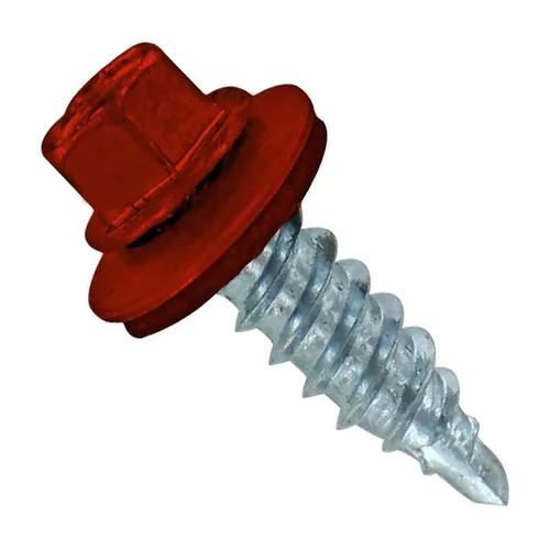 Miniatura 48 de Fasteners Plus ST Fastening Kwikseal Woodbinder Tornillos de Metal a Madera #10 X 1 Burgundy con Arandela de Goma EPDM, 250 Unidades - Diseñados