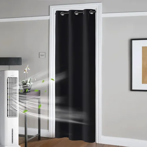 Miniatura 100 de RYB HOME - Cortinas opacas para patio - Cortinas con ojales sólidos, paneles de ventana grandes, eficiencia energética, cortinas de privacidad
