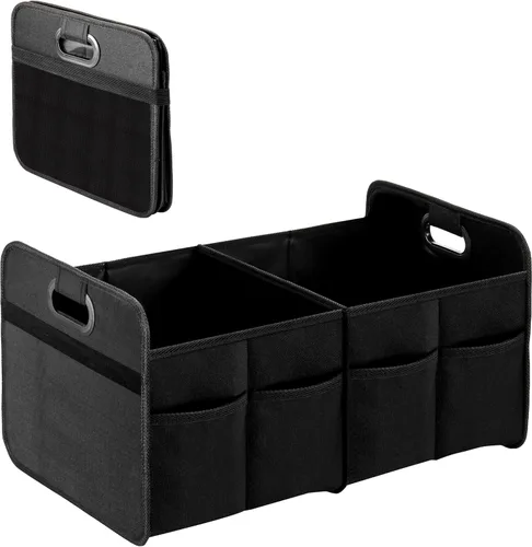 Miniatura 12 de YSSOA Organizador de maletero de automóvil, 2 compartimentos antideslizantes de 14 pulgadas de profundidad x 22 pulgadas de ancho x 12 pulgadas