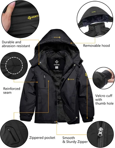 Miniatura 6 de Chaqueta de esquí impermeable para niño con capucha GEMYSE
