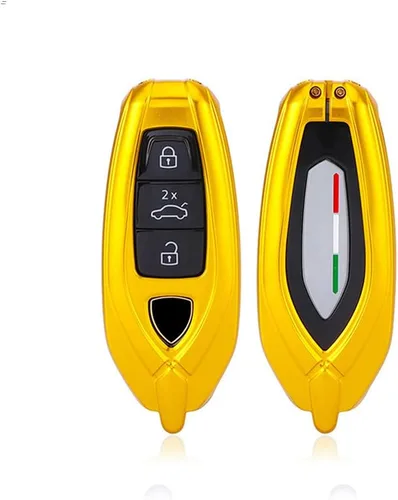 Miniatura 11 de Funda protectora de aleación de aluminio para llavero compatible con Lamborghini URUS 2021-2022 (negro)