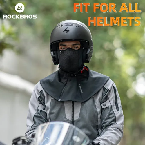 Miniatura 5 de ROCKBROS Pasamontañas de esquí con cremallera, cubierta completa de invierno, impermeable, para hombres y mujeres, capucha de forro polar