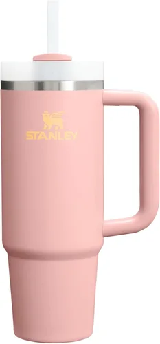 Miniatura 124 de Stanley Quencher H2.0 - Vaso de acero inoxidable con asa, pajilla y tapa FlowState giratoria de 3 posiciones; aislamiento térmico, sin BPA; apto