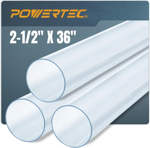 Miniatura 9 de POWERTEC 70344-P2 2-1/2" OD 90 grados Codo - Conector colector de polvo de plástico ABS (negro), paquete de 2