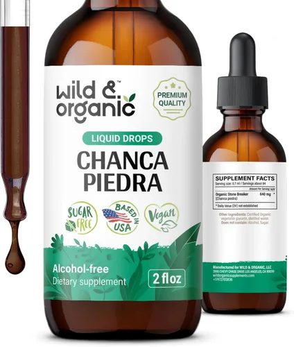Miniatura 10 de Wild & Organic Chanca Piedra Stone Breaker Drops - Soporte para riñones, vesícula biliar y urinario - Extracto líquido de Chanca Piedra para una