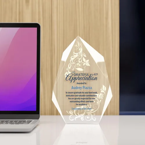 Miniatura 6 de Baudville Trofeo de placa de premio de apreciación grabada personalizada, personalización única para jefe, empleado, gerente, miembro de la junta