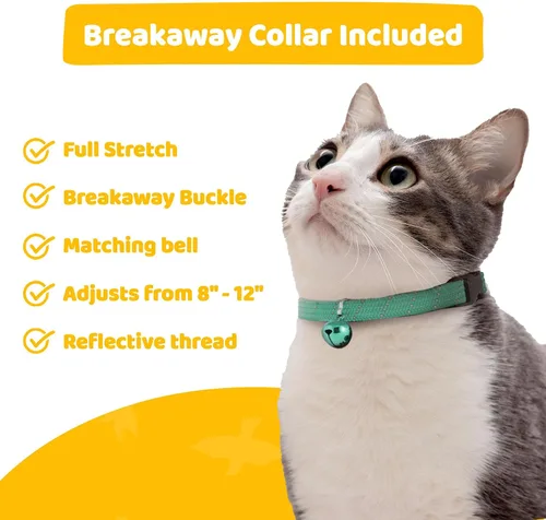 Miniatura 5 de Birdsbesafe® Funda para collar de gato para pájaros, collar de gato con advertencia de pájaros, científicamente probado para ayudar a evitar que tu