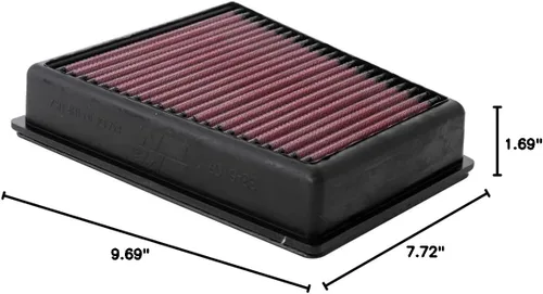 Miniatura 4 de K&N Filtro de Aire del Motor Original de Alto Flujo de por Vida: Aumenta la Potencia: Premium, Lavable: Compatible con Buick/Chevrolet 2020-2026