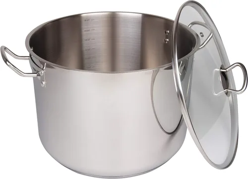 Miniatura 3 de Camerons Olla de 20 cuartos de galón con tapa, olla de acero inoxidable de tres capas de grado profesional 18/10 – Olla de grado comercial