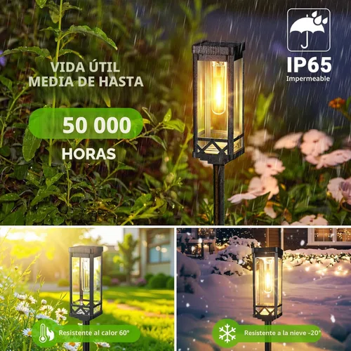 Miniatura 3 de KOOPER Taller Solar Pathway Lights Outdoor, 8 Pack Upgraded Brighter Solar Garden Lights Solar Powered, Up To 15 Hours Outdoor Solar Lights for Yard