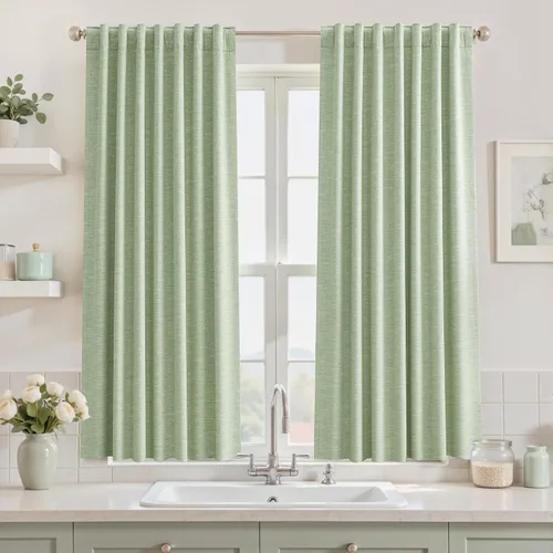 Miniatura 67 de Cortinas opacas de 54 pulgadas de largo para dormitorio, sala de estar, cortinas beige con aislamiento térmico, oscurecimiento de la habitación