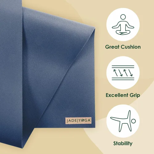 Miniatura 2 de JadeYoga Harmony Alfombrilla de Yoga - Alfombrilla de Gimnasio Fitness Duradera y Gruesa, Alfombrilla de Yoga de Goma Natural Antideslizante
