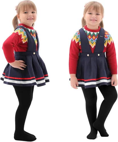 Miniatura 4 de Epeius - Leggings de punto trenzado gruesas para bebés o niñas medias de algodón para recién nacido y niñas pequeñas paquete de 3 4 5 y 6