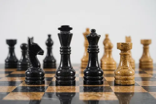 Miniatura 4 de Radicaln Juego de ajedrez de mármol de 15 pulgadas, negro y dorado, hecho a mano, juegos de mesa de lujo para adultos, juego de mesa de ajedrez