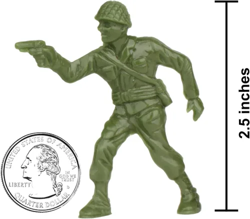 Miniatura 2 de BMC Classic OD Green Plastic Army Men - 40 figuras de soldado de la Segunda Guerra Mundial - Fabricado en Estados Unidos