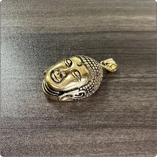 Miniatura 5 de Collar con colgante de cabeza de Buda de acero inoxidable punk rock