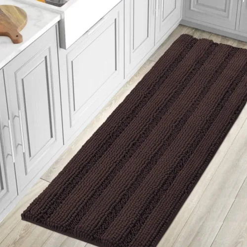 Miniatura 64 de H.VERSAILTEX - Alfombras de baño, juego de 2 piezas, alfombra de contorno para baño, juego de alfombras para inodoro, alfombra antideslizante