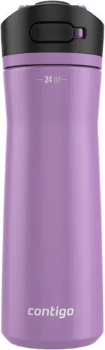 Miniatura 12 de Contigo Ashland 2.0 - Botella de agua a prueba de fugas con bloqueo de tapa y popote inclinado, apta para lavavajillas, tapa intercambiable, 24 Azul