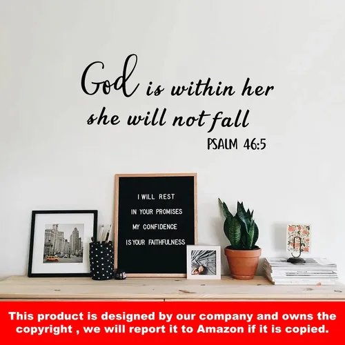Miniatura 5 de Calcomanías de pared con versículo bíblico, calcomanías inspiradoras de pared, citas cristianas, calcomanías de pared religiosas, calcomanías
